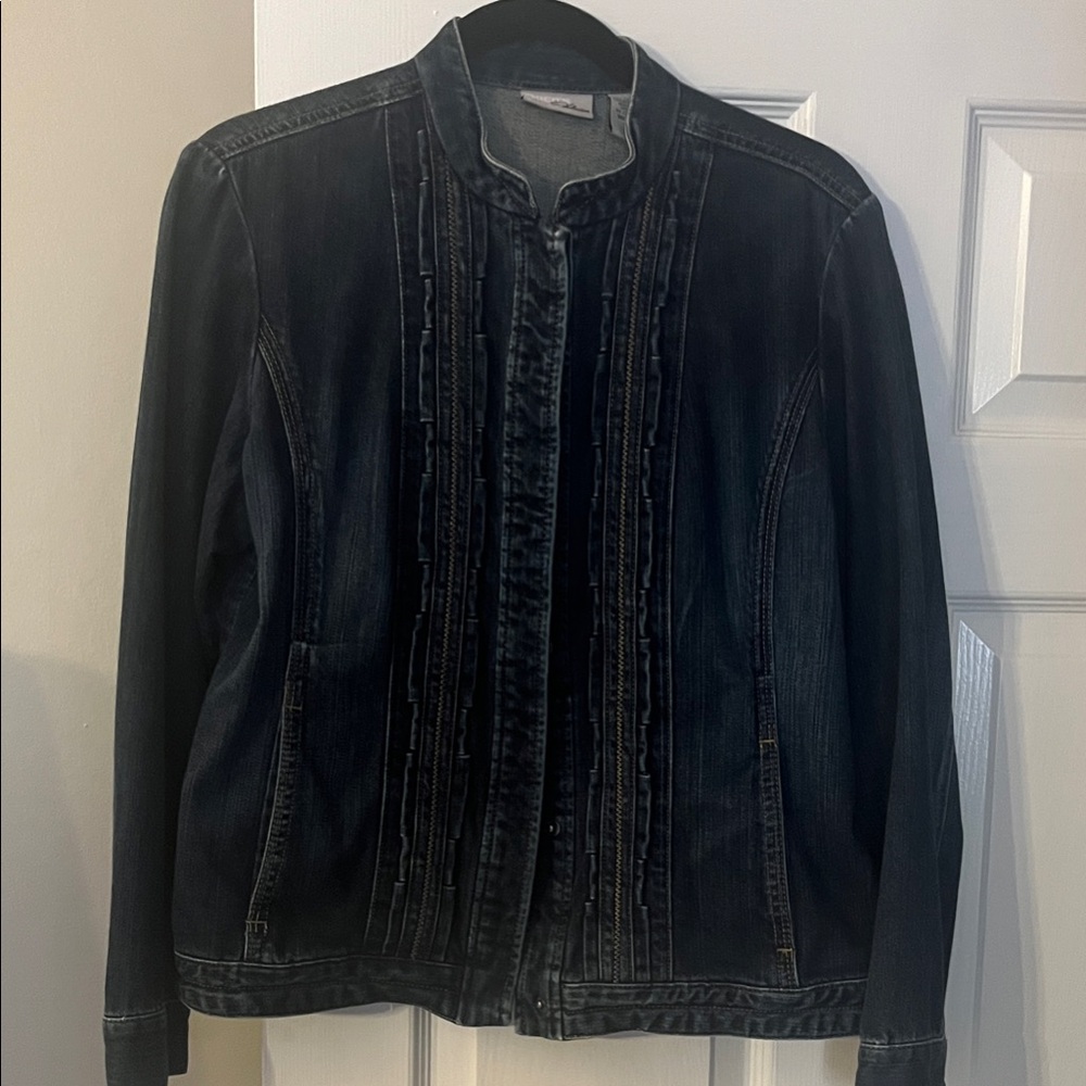 Chico's Dark Denim Jean Jacket